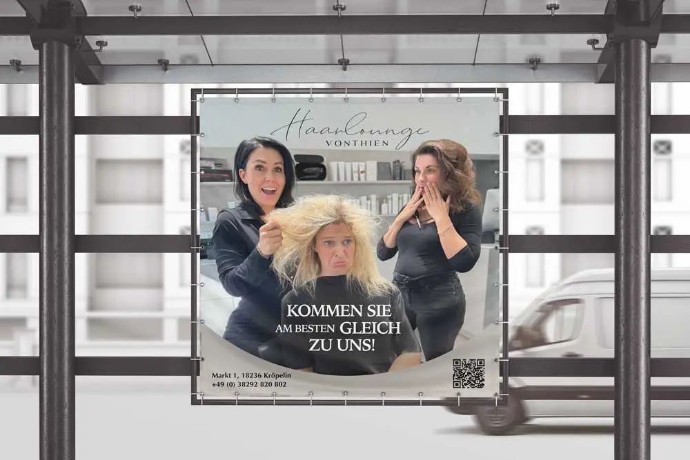 Haarlounge · Plakat – Media Komplize