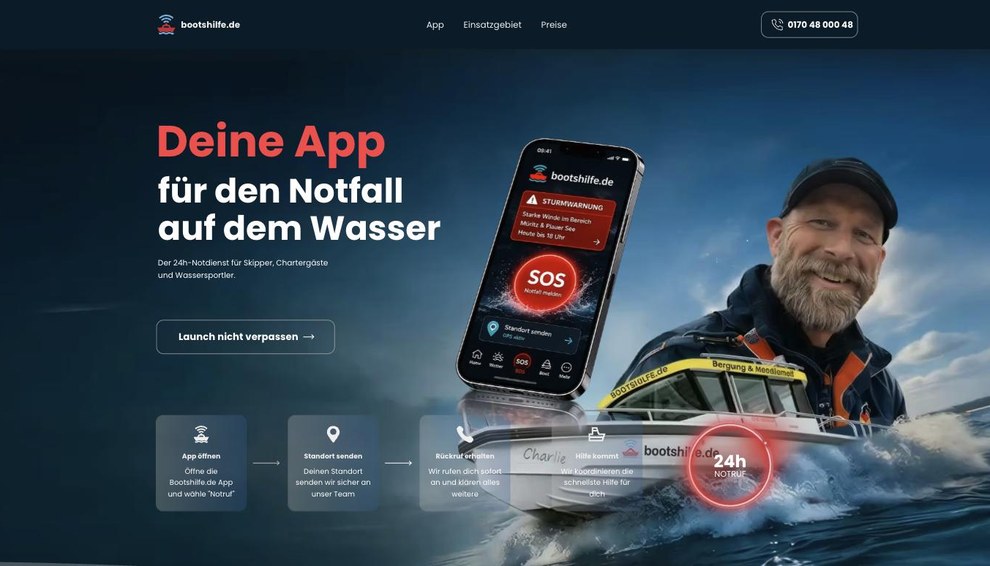 Website bootshilfe.de – Webdesign von Media Komplize