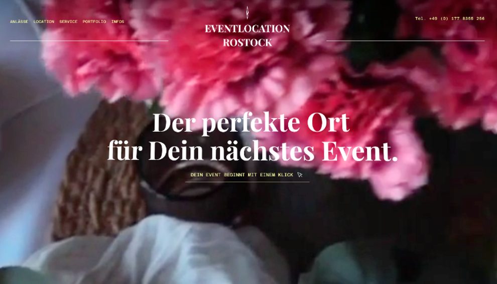Website Eventlocation Rostock – Webdesign von Media Komplize
