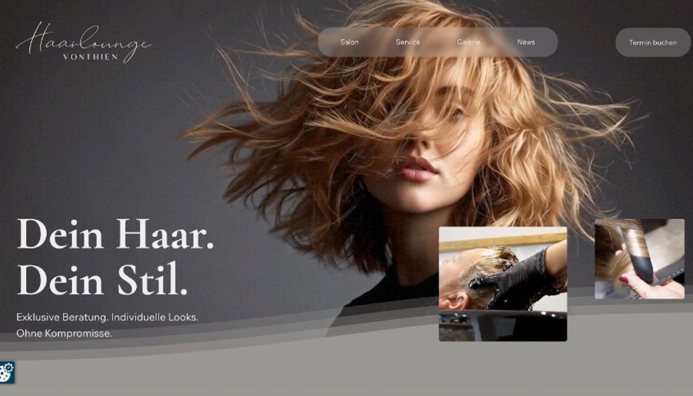 Website Haarlounge Vonthien – Webdesign von Media Komplize