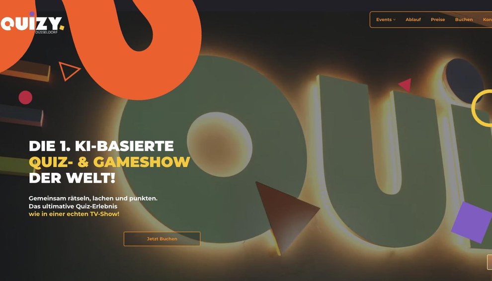 Website Quizy Düsseldorf – Webdesign von Media Komplize